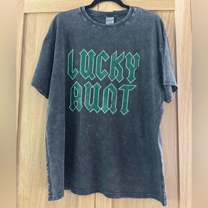 Lucky Aunt Gray Short Sleeve Tee